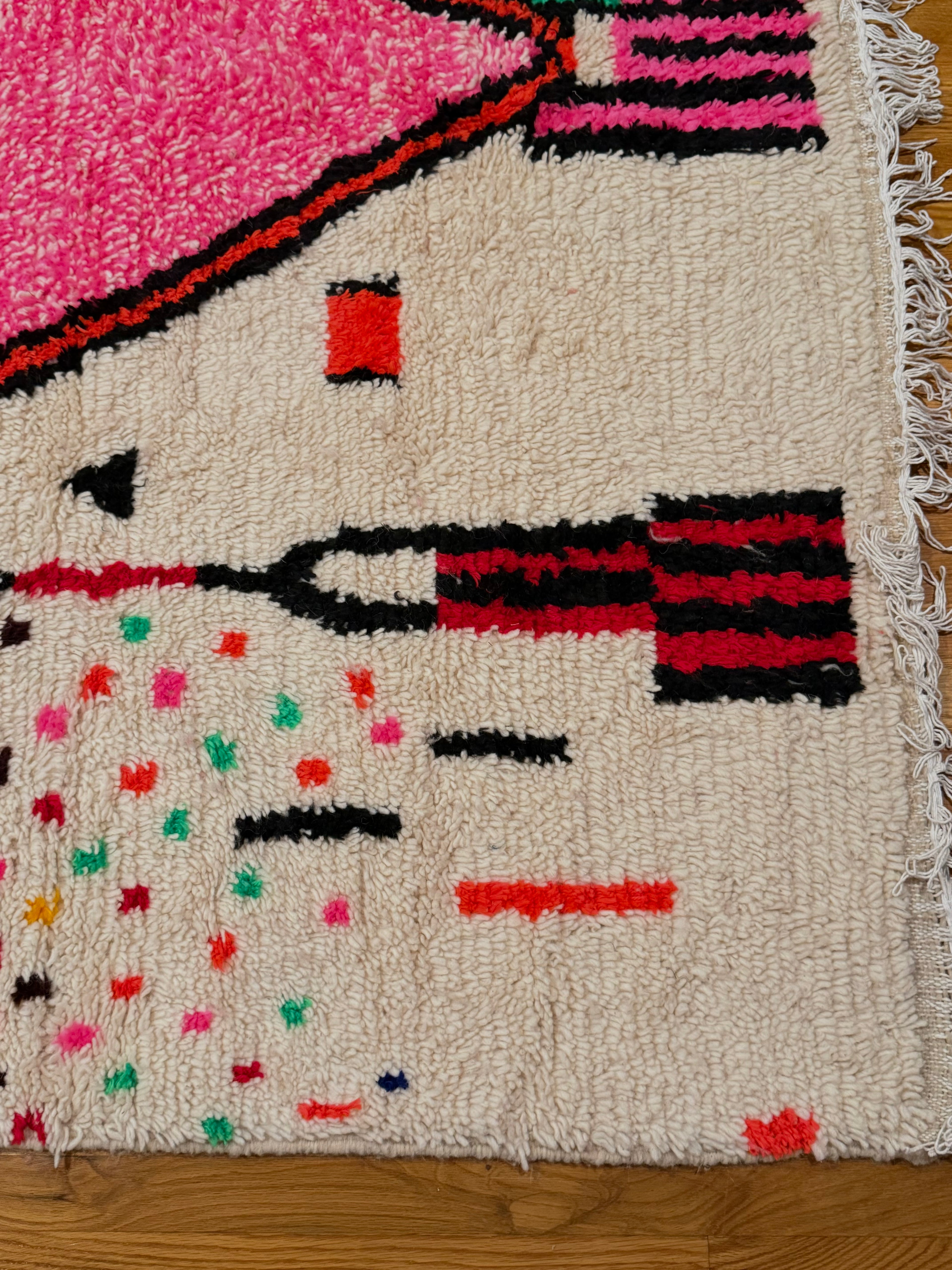 The Azilal Geometric Key rug